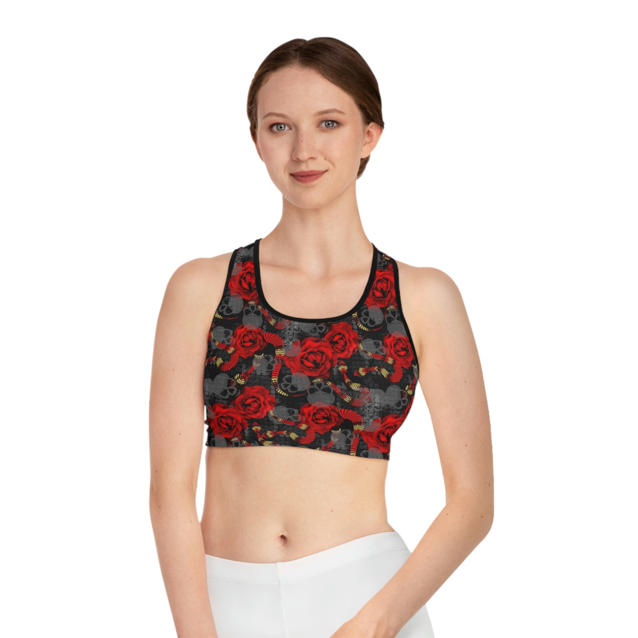 Skulls & Roses Sports Bra